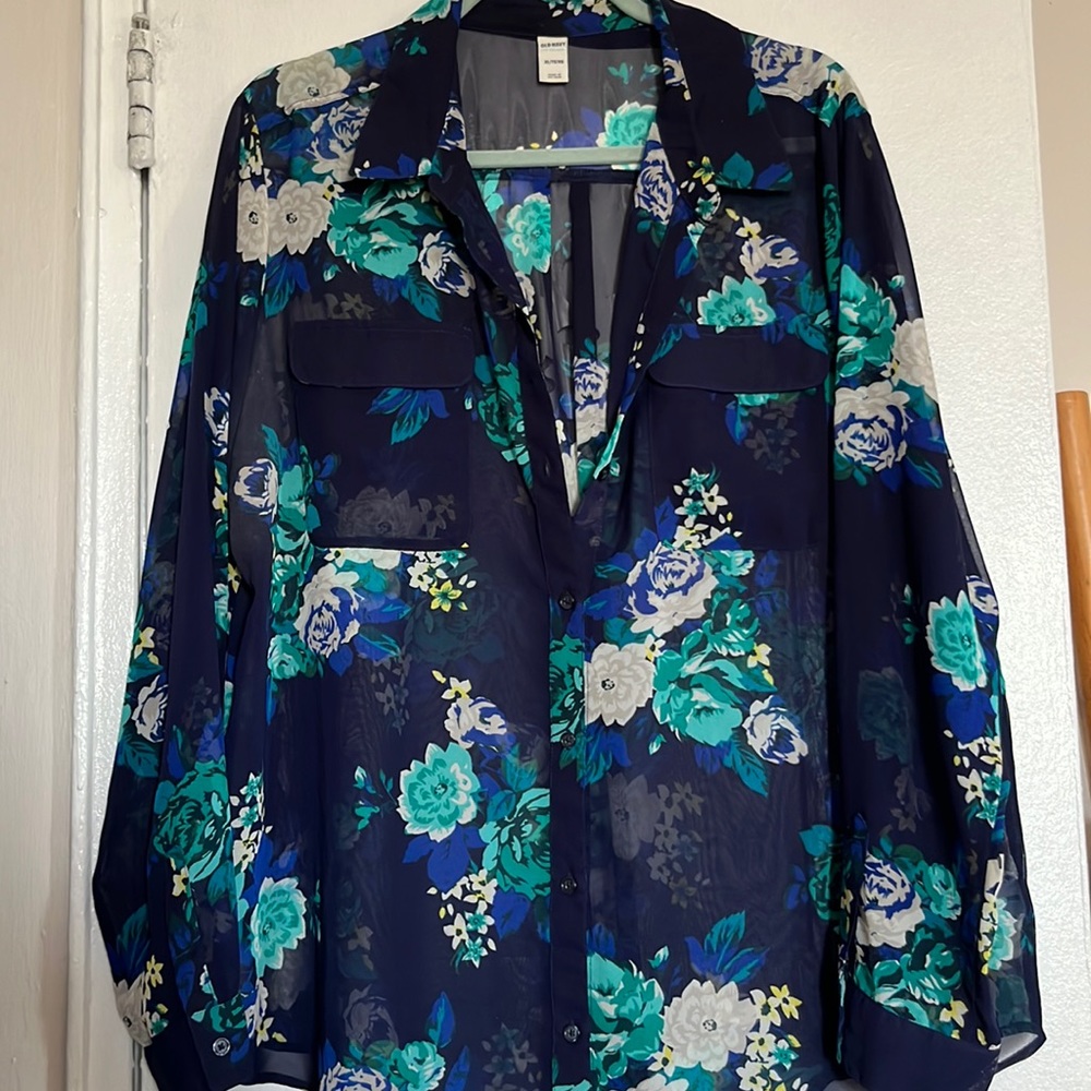 Sheer floral top